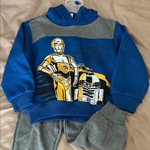 Star Wars Kids Hoodie in Blue and Gray with Gold Accents